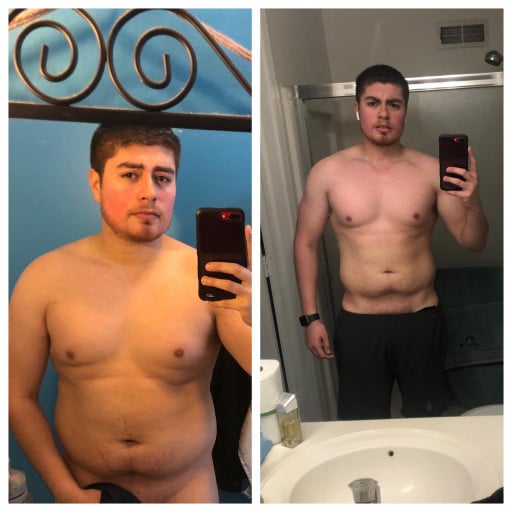 5 foot 11 Male 195 lbs Weight Loss Before and After 217 lbs to 22 lbs