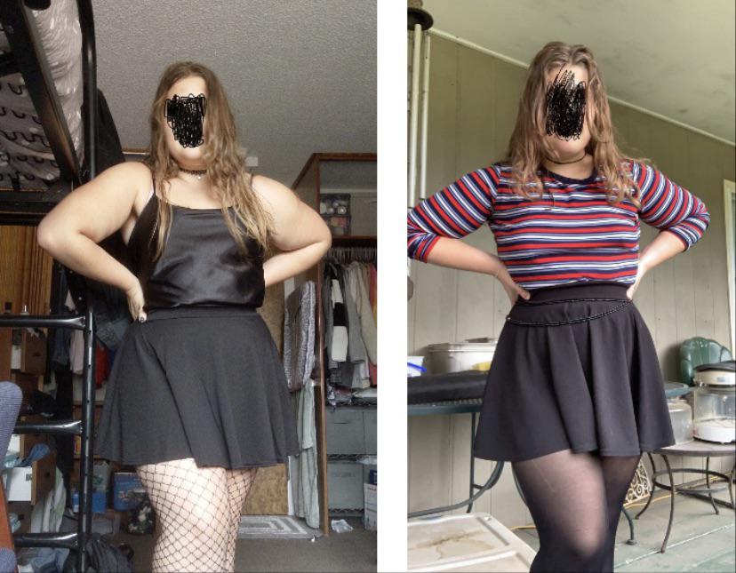 Progress Pics of 25 lbs Weight Loss 5'5 Female 220 lbs to 195 lbs