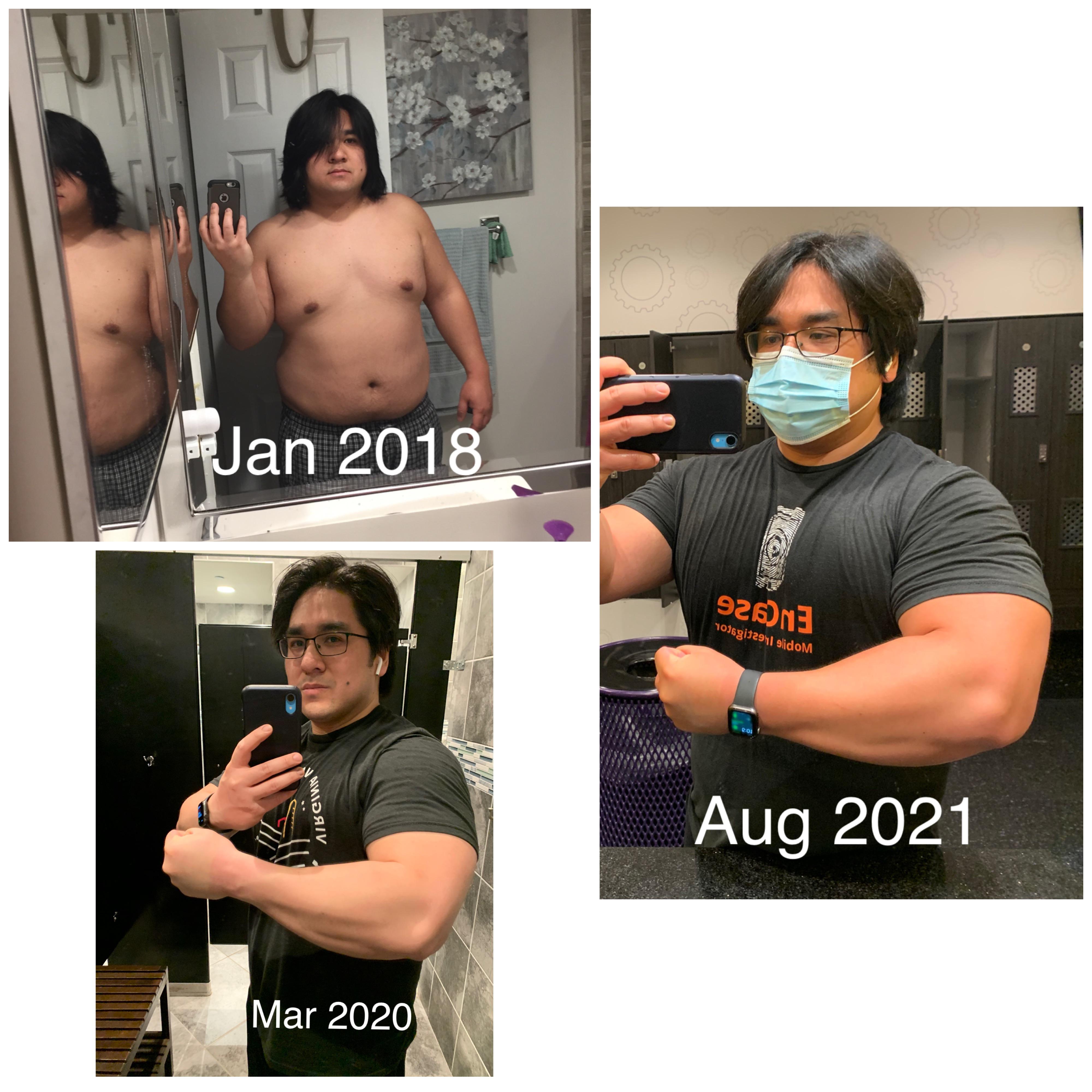 Before and After 16 lbs Fat Loss 5 foot 7 Female 261 lbs to 245 lbs