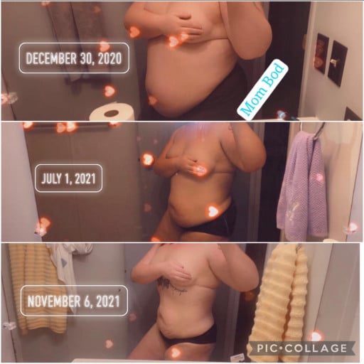 5'2 Female Progress Pics of 71 lbs Weight Loss 244 lbs to 173 lbs