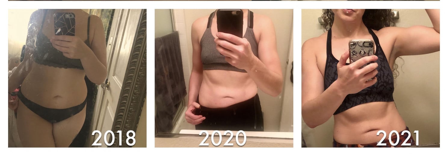 Progress Pics of 41 lbs Fat Loss 5 foot 6 Female 190 lbs to 149 lbs