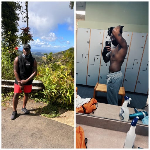 5'11 Male Before and After 42 lbs Weight Loss 227 lbs to 185 lbs