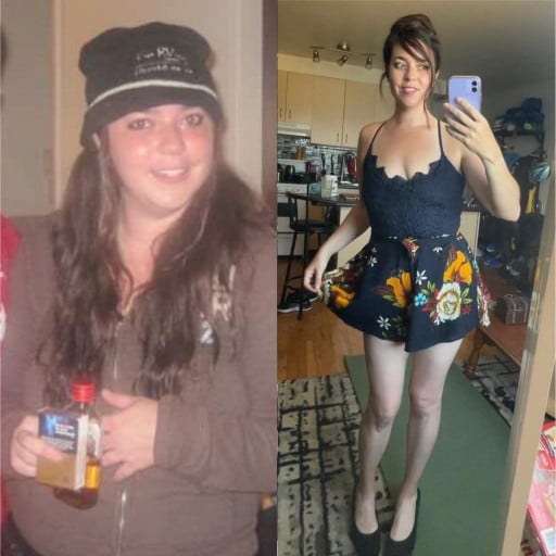 Progress Pics of 27 lbs Fat Loss 5 foot 6 Female 172 lbs to 145 lbs