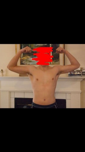 A picture of a 5'8" male showing a weight gain from 125 pounds to 191 pounds. A respectable gain of 66 pounds.