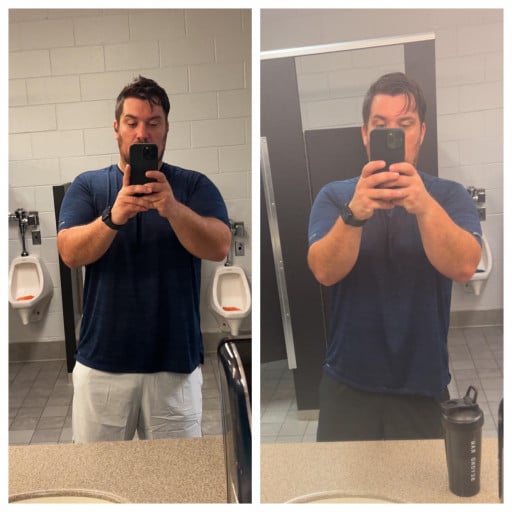 6'1 Male Progress Pics of 25 lbs Fat Loss 285 lbs to 260 lbs