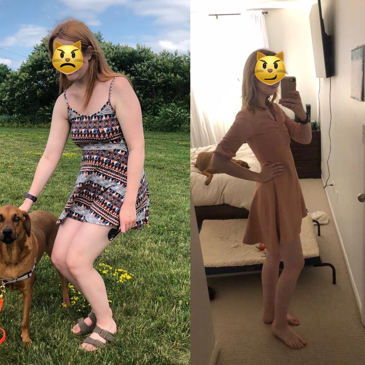 5'8 Female 20 lbs Weight Loss Before and After 155 lbs to 135 lbs