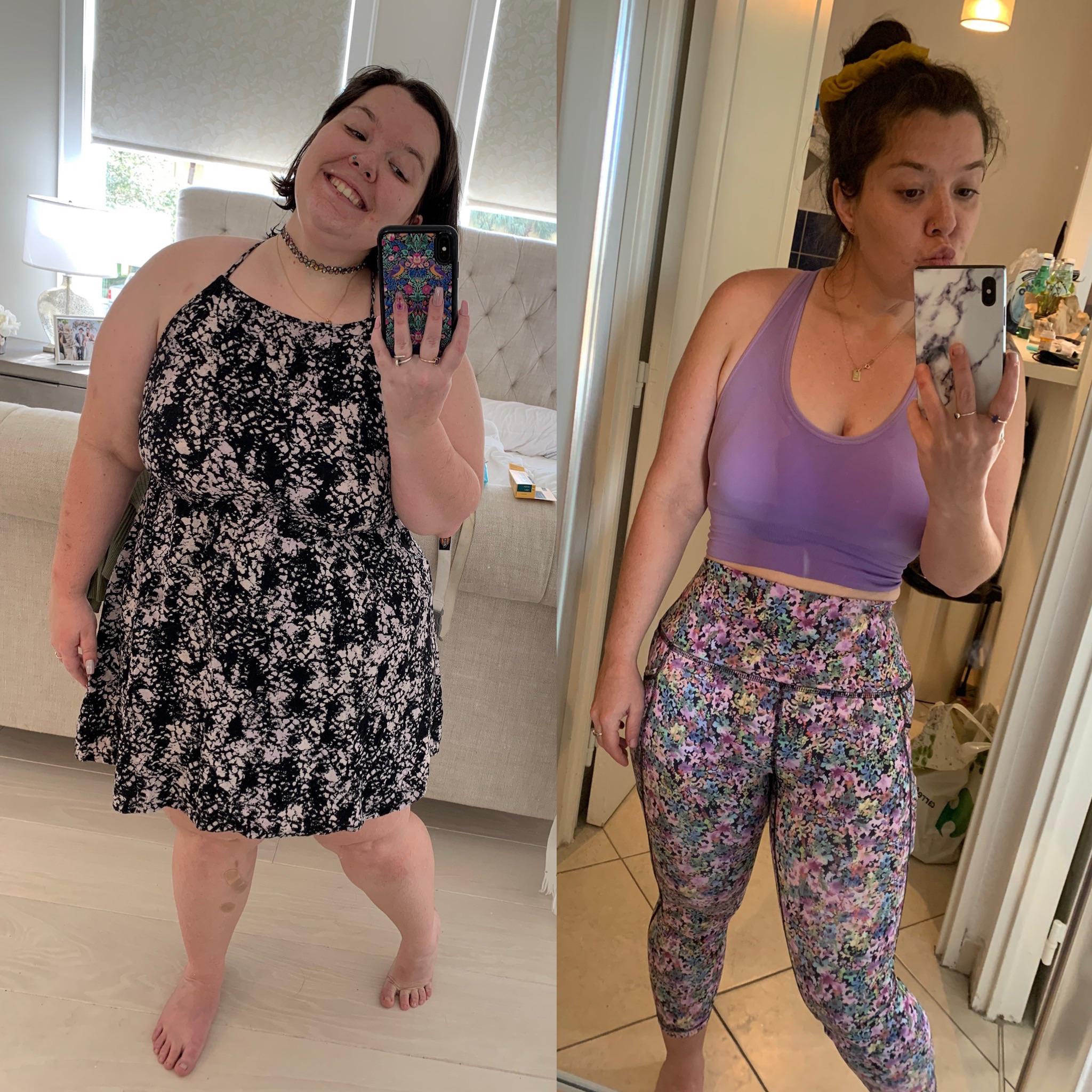 Progress Pics of 96 lbs Weight Loss 5 foot Female 226 lbs to 130 lbs