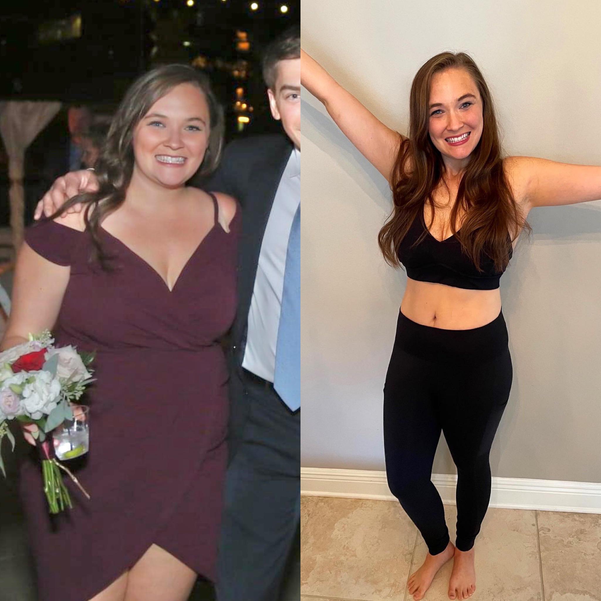 5 feet 6 Female Progress Pics of 50 lbs Fat Loss 200 lbs to 150 lbs
