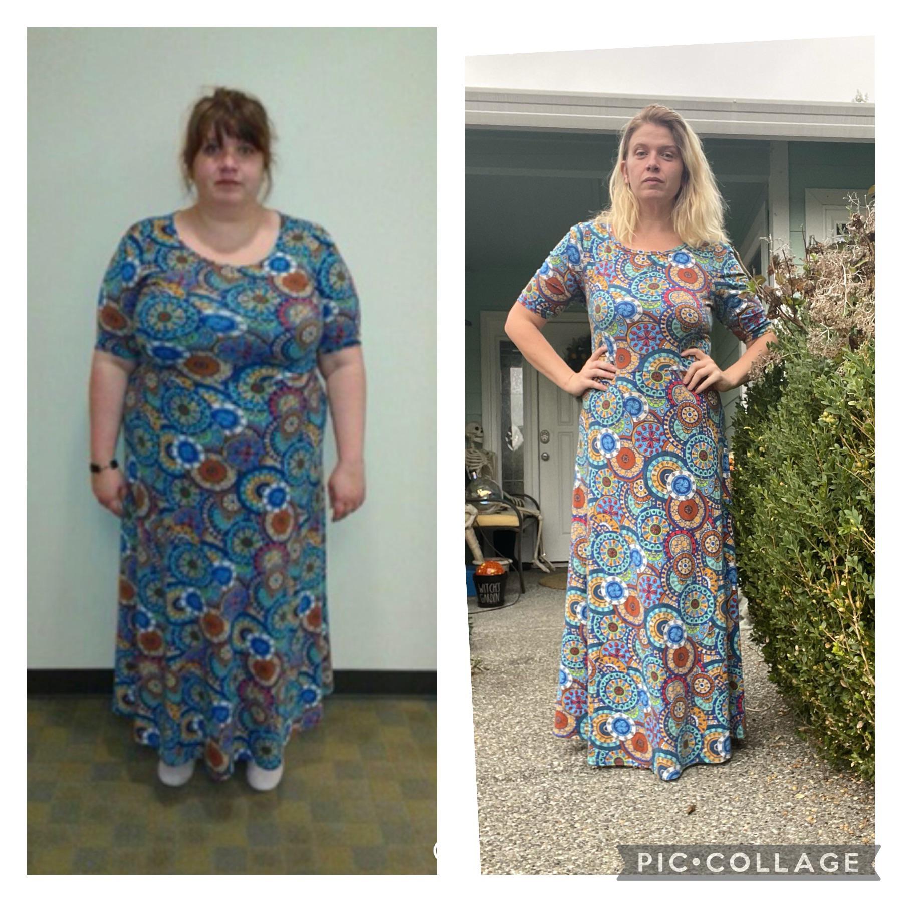 5'7 Female 134 lbs Fat Loss 298 lbs to 164 lbs