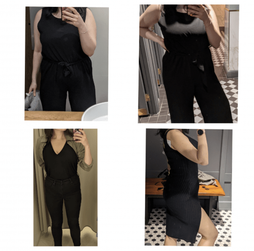 Before and After 46 lbs Fat Loss 5 foot 5 Female 188 lbs to 142 lbs
