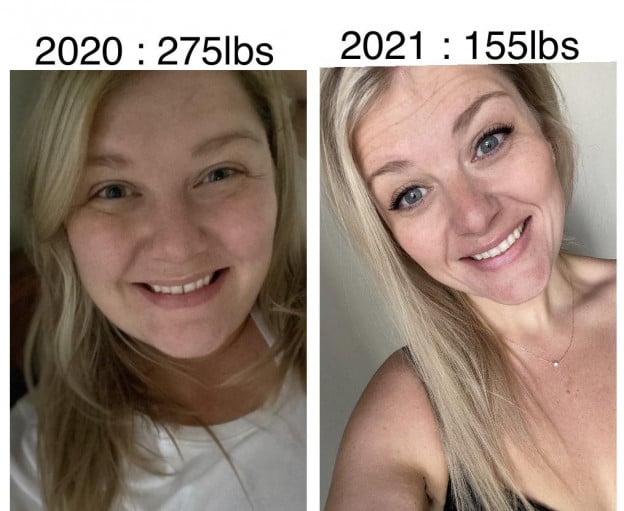 5 feet 3 Female Progress Pics of 120 lbs Fat Loss 275 lbs to 155 lbs