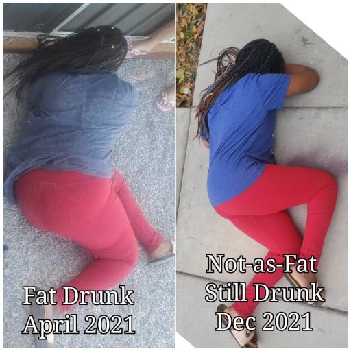 Progress Pics of 62 lbs Fat Loss 5 feet 5 Female 200 lbs to 138 lbs