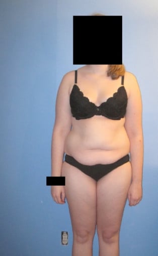 A photo of a 5'9" woman showing a snapshot of 168 pounds at a height of 5'9