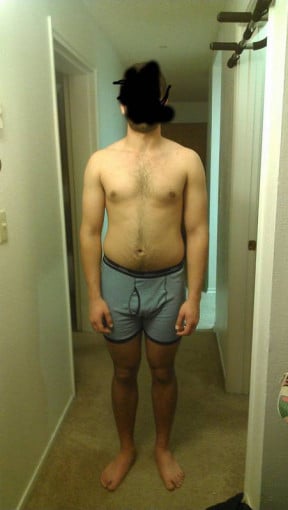 A photo of a 5'8" man showing a snapshot of 177 pounds at a height of 5'8