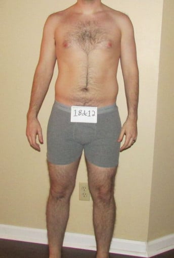 A picture of a 5'9" male showing a snapshot of 174 pounds at a height of 5'9