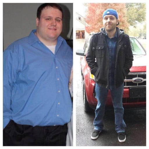 6 feet 2 Male Before and After 140 lbs Weight Loss 340 lbs to 200 lbs