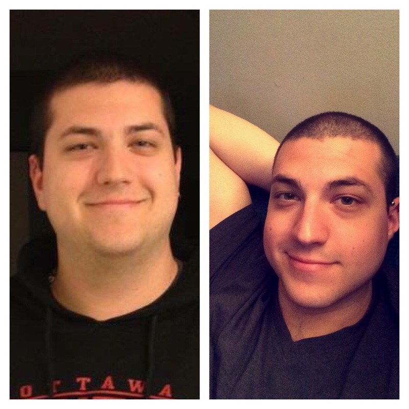 Before and After 85 lbs Weight Loss 6 feet 3 Male 300 lbs to 215 lbs
