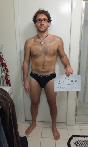 A progress pic of a 5'9" man showing a snapshot of 162 pounds at a height of 5'9