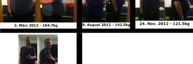 209 lbs Fat Loss Before and After 6'4 Male 430 lbs to 221 lbs
