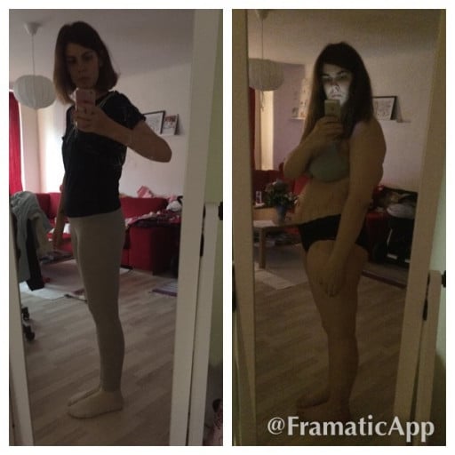 70 lbs Weight Loss Before and After 5'11 Female 240 lbs to 170 lbs