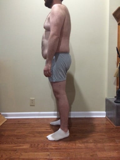 A photo of a 6'1" man showing a snapshot of 241 pounds at a height of 6'1