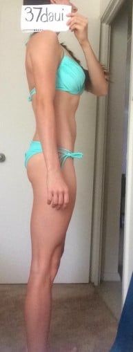 3 Photos of a 103 lbs 5 foot 4 Female Weight Snapshot