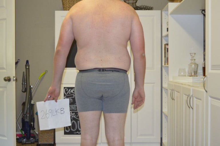 A picture of a 6'0" male showing a snapshot of 238 pounds at a height of 6'0