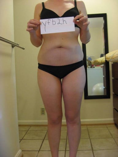 A picture of a 5'10" female showing a snapshot of 169 pounds at a height of 5'10