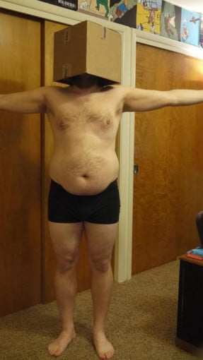 A picture of a 5'10" male showing a snapshot of 225 pounds at a height of 5'10