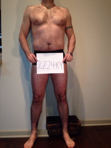 A picture of a 6'0" male showing a snapshot of 202 pounds at a height of 6'0