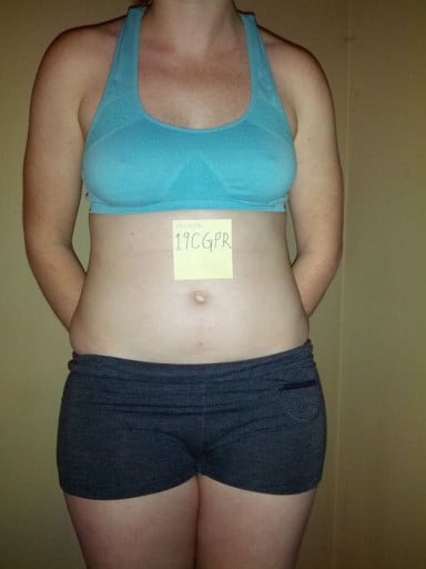 A progress pic of a 5'6" woman showing a snapshot of 160 pounds at a height of 5'6