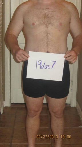 A picture of a 5'9" male showing a snapshot of 214 pounds at a height of 5'9