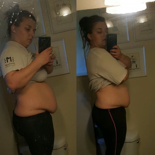 Progress Pics of 12 lbs Fat Loss 4 feet 11 Female 160 lbs to 148 lbs