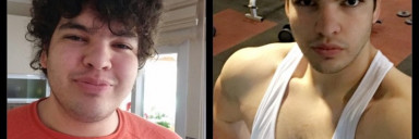 6 foot 7 Male Before and After 98 lbs Fat Loss 359 lbs to 261 lbs