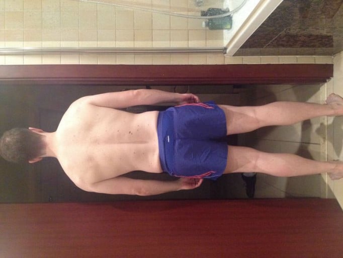 A picture of a 5'10" male showing a snapshot of 173 pounds at a height of 5'10