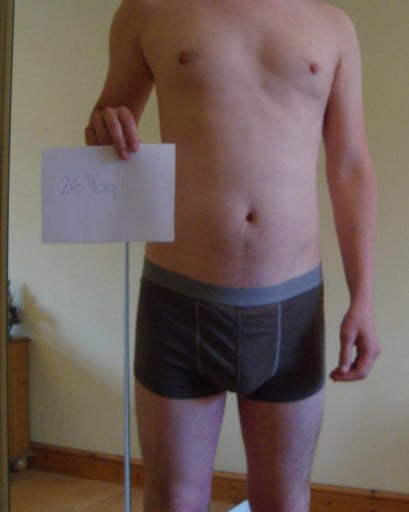 A picture of a 5'8" male showing a snapshot of 130 pounds at a height of 5'8