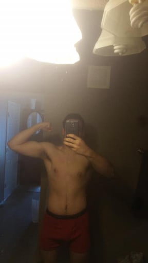 A progress pic of a 6'0" man showing a snapshot of 170 pounds at a height of 6'0