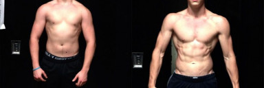 5 foot Male Before and After 30 lbs Fat Loss 185 lbs to 155 lbs