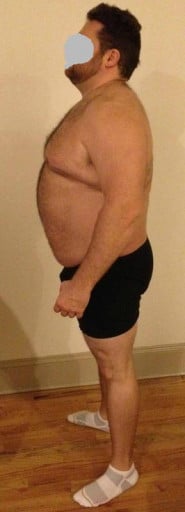 A photo of a 5'10" man showing a snapshot of 280 pounds at a height of 5'10
