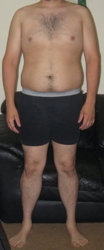A progress pic of a 5'6" man showing a snapshot of 190 pounds at a height of 5'6