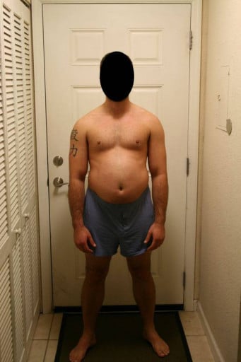 A progress pic of a 5'9" man showing a snapshot of 194 pounds at a height of 5'9