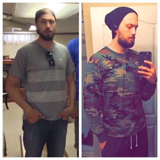 6 feet 5 Male Before and After 23 lbs Weight Loss 207 lbs to 184 lbs
