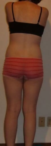 A picture of a 5'6" female showing a snapshot of 130 pounds at a height of 5'6