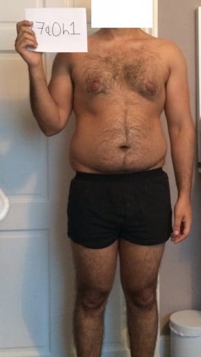 A progress pic of a 5'11" man showing a snapshot of 200 pounds at a height of 5'11