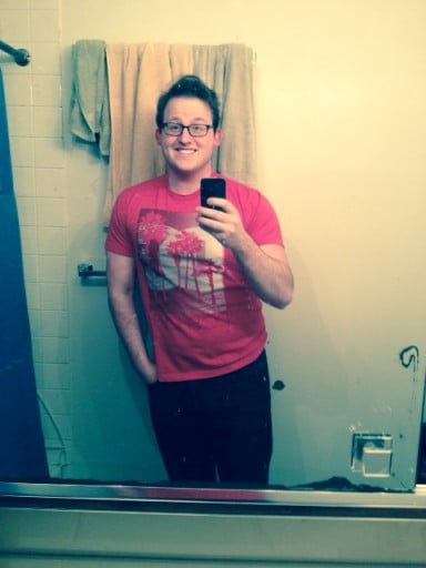 A picture of a 6'0" male showing a fat loss from 270 pounds to 223 pounds. A total loss of 47 pounds.