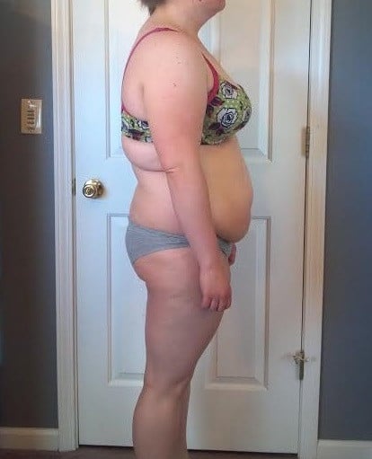 A picture of a 5'6" female showing a snapshot of 207 pounds at a height of 5'6