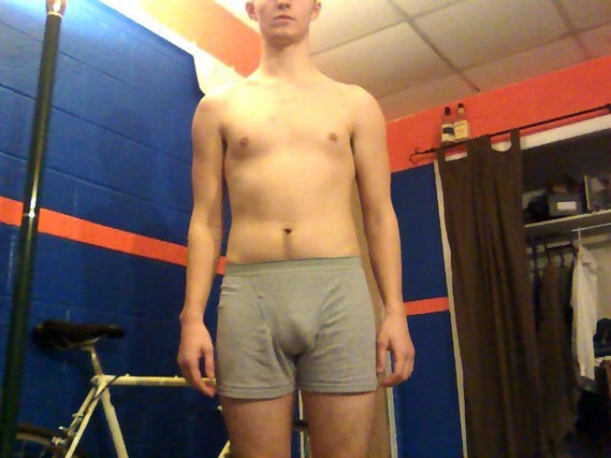 A picture of a 6'1" male showing a snapshot of 170 pounds at a height of 6'1