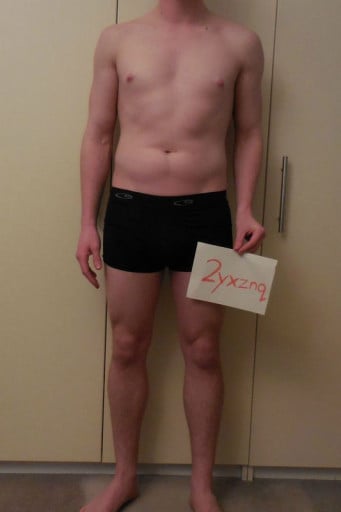A progress pic of a 5'10" man showing a snapshot of 174 pounds at a height of 5'10