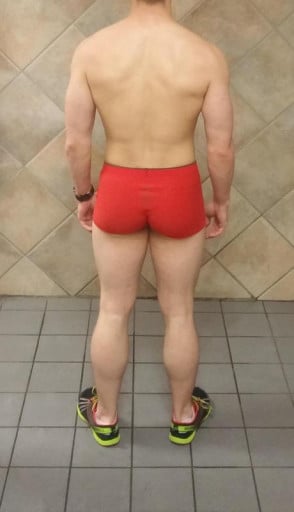 A picture of a 5'9" male showing a snapshot of 171 pounds at a height of 5'9