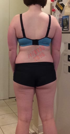 A picture of a 5'4" female showing a snapshot of 153 pounds at a height of 5'4
